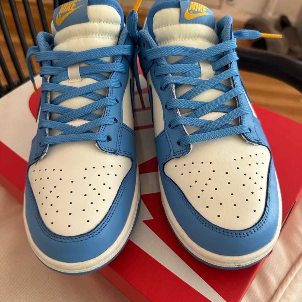 Nike Blue and White Low-Top Sneakers